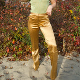 Gold Silk Trousers